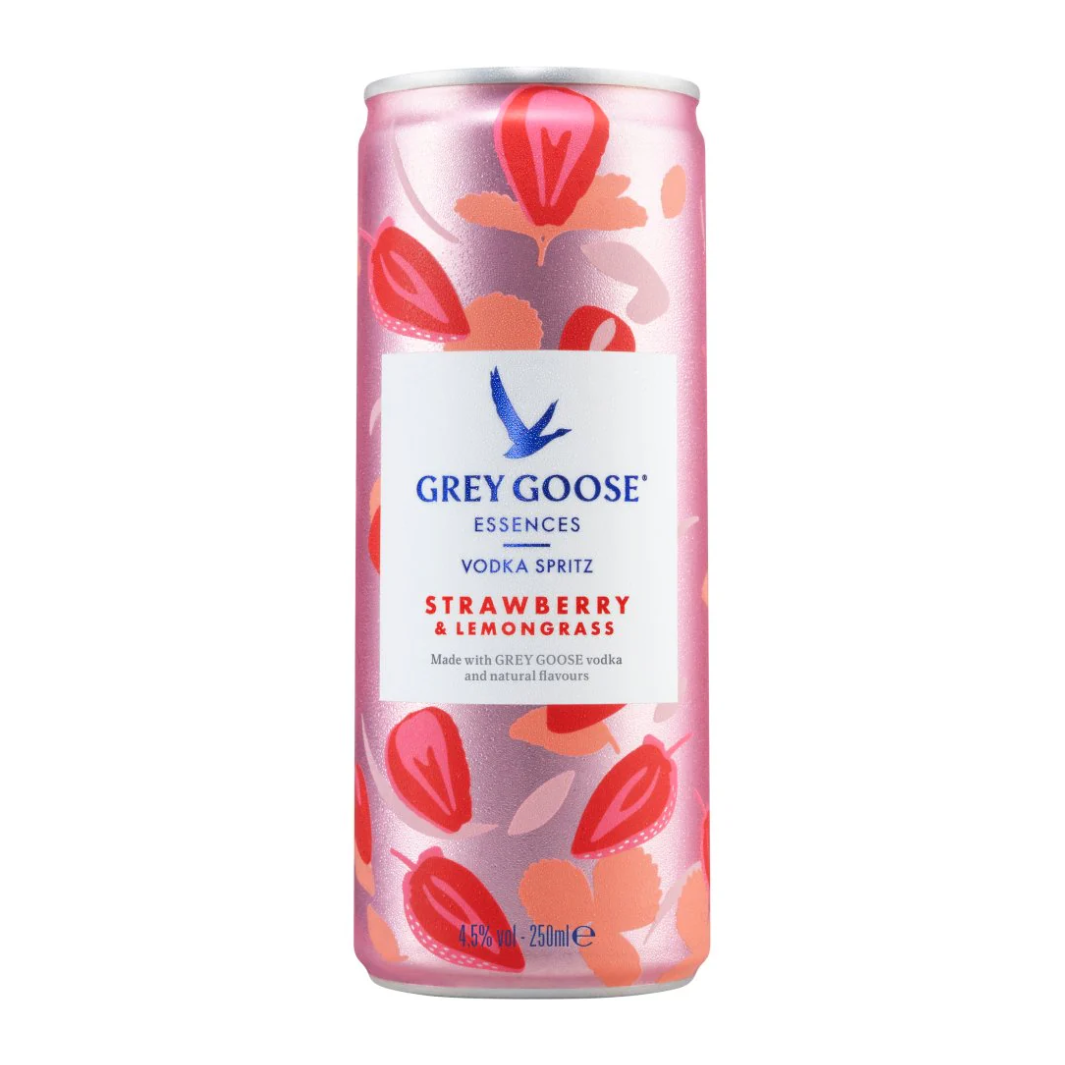 Grey Goose Essences Strawberry & Lemongrass Vodka Spritz 12 x 250ml