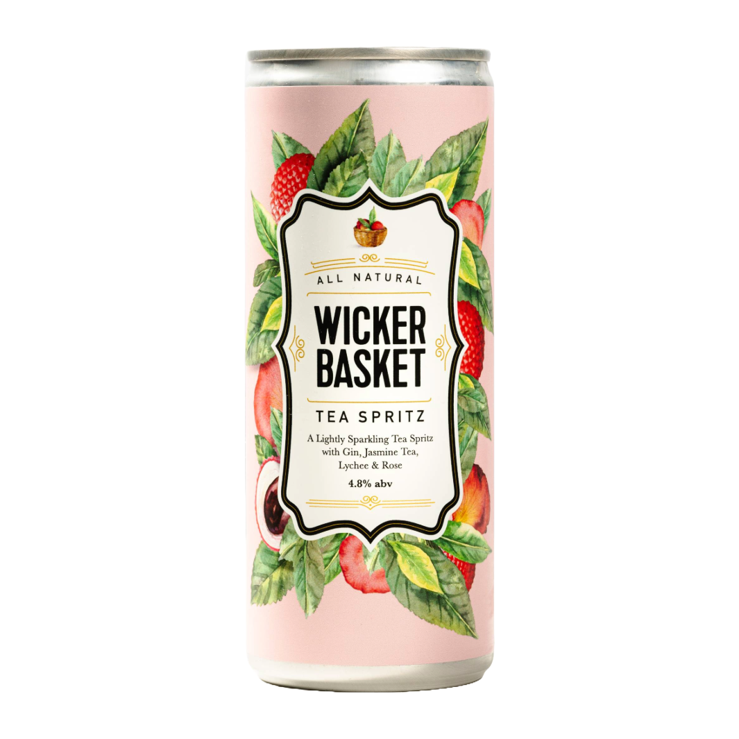 Wicker Basket: Gin Jasmine Tea, Lychee & Rose Tea Spritz